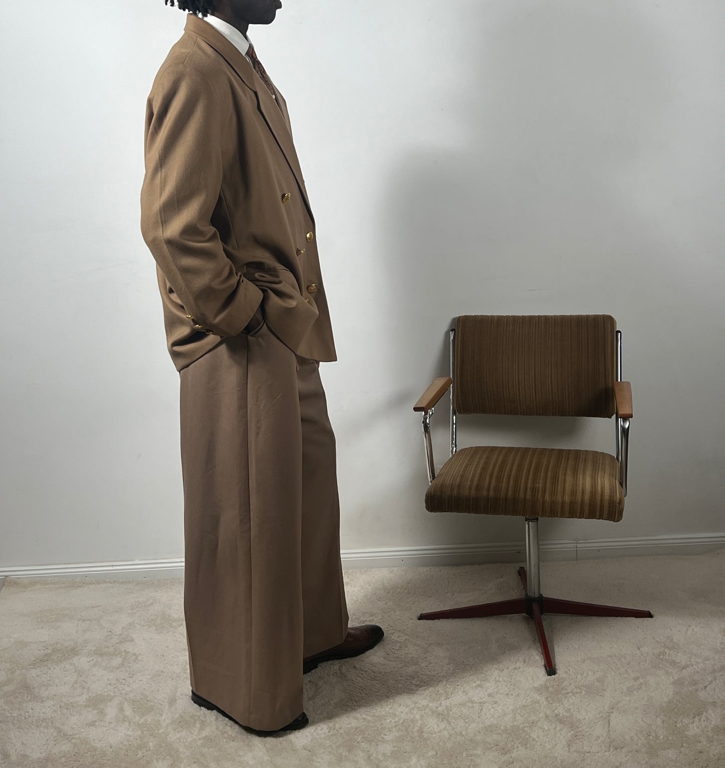 Cashmere Blazer in Camel brown