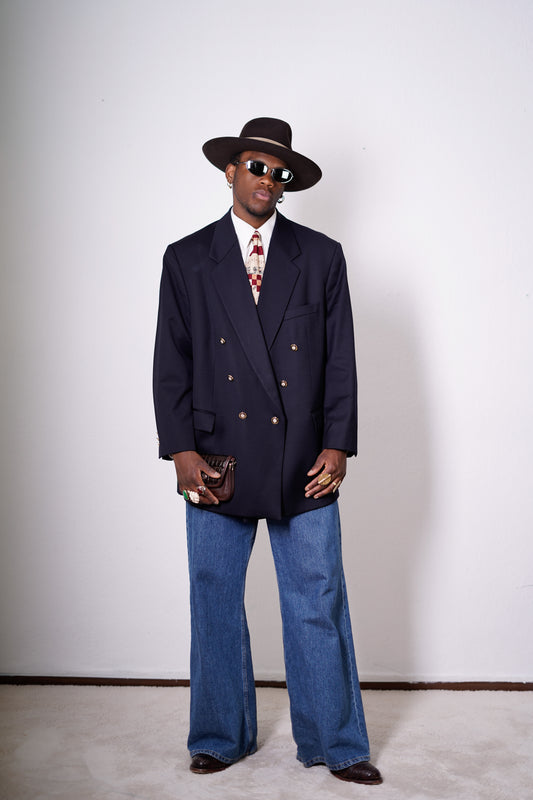 Oversized Blazer in Marineblau