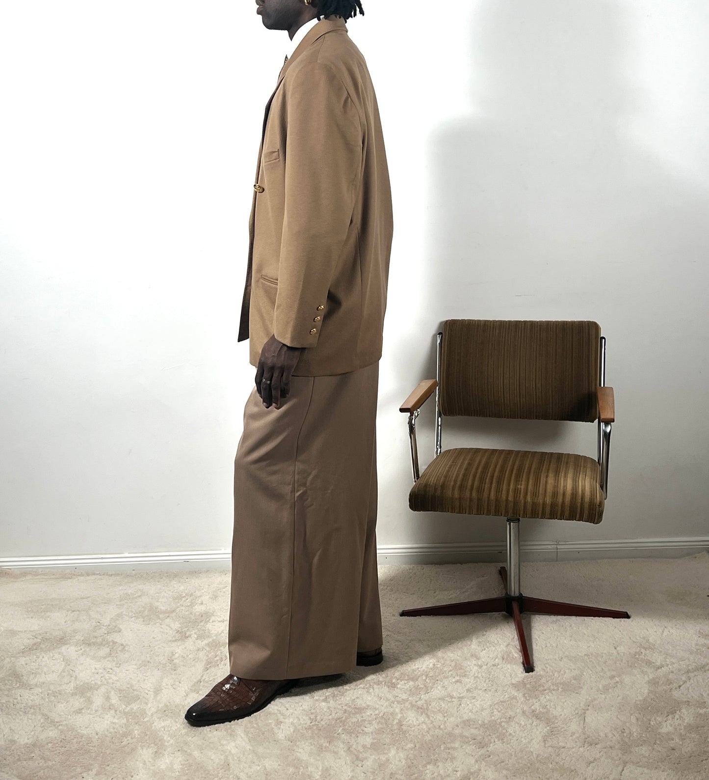 Cashmere Blazer in Camel brown