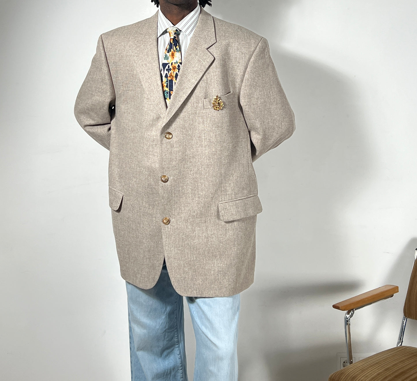 Beige Cashmere Blazer