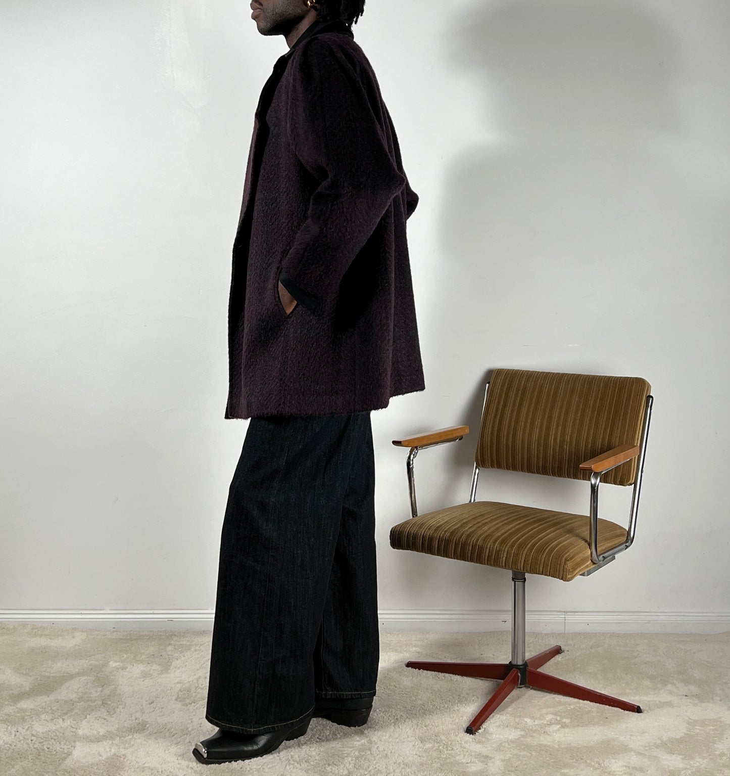 Vintage Lama Mohair-Wollmantel