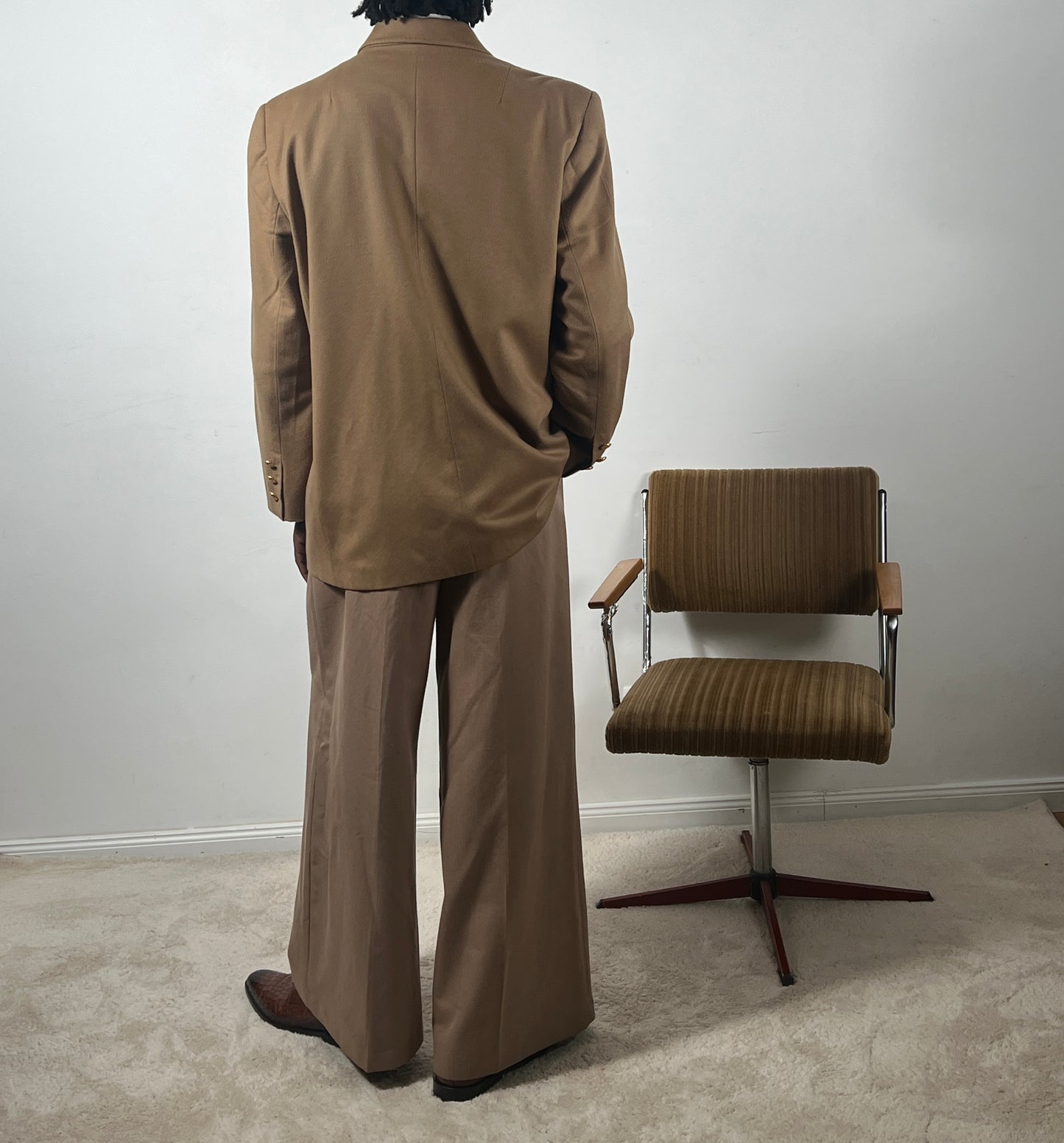 Cashmere Blazer in Camel brown