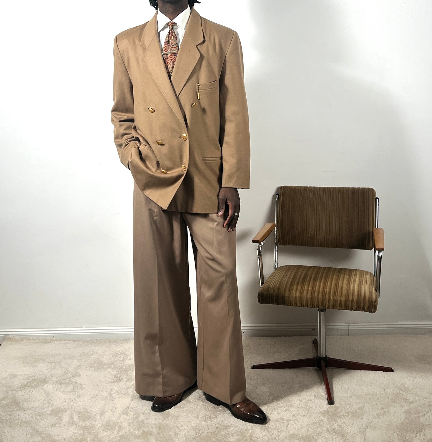 Cashmere Blazer in Camel brown