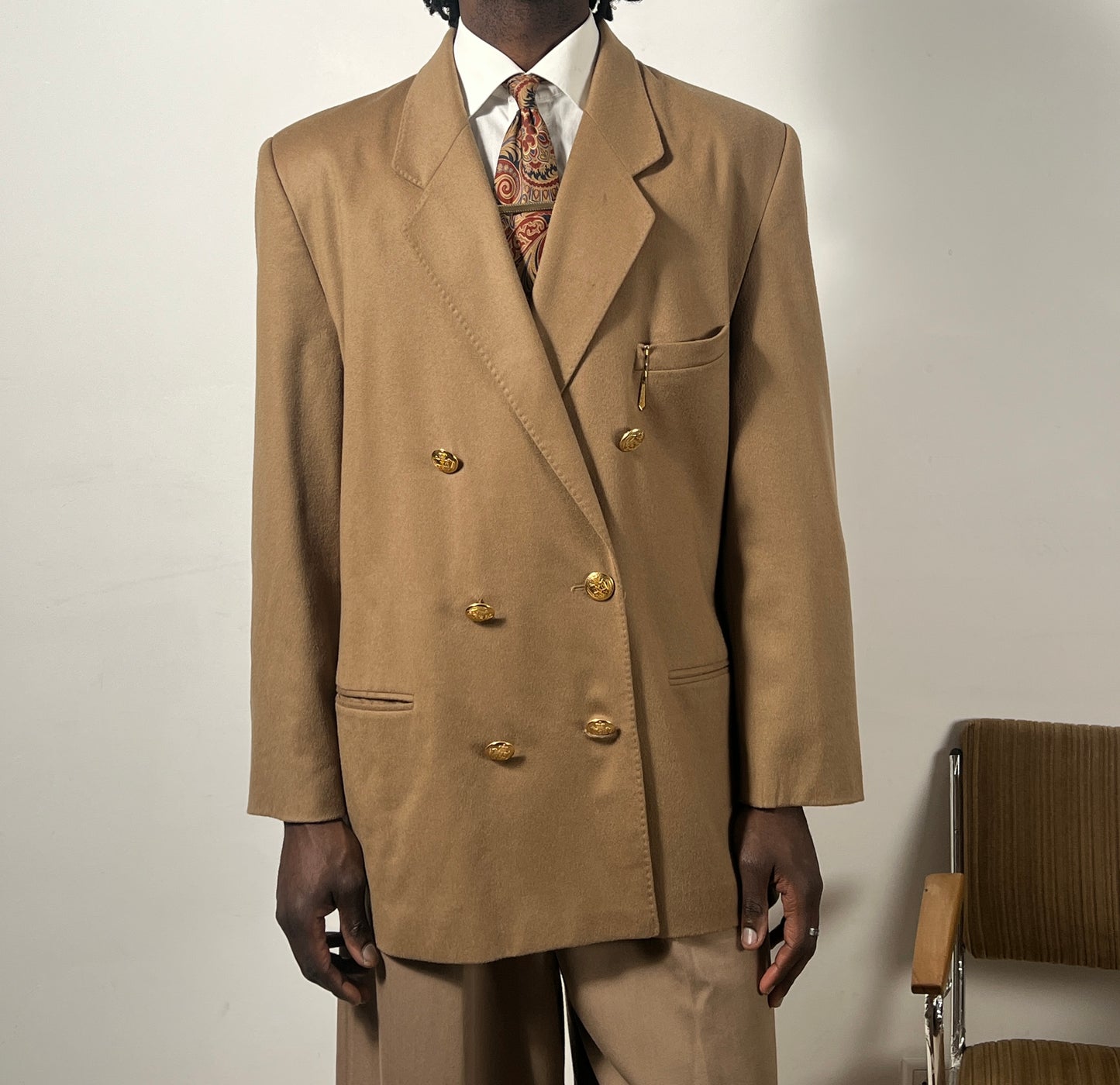 Cashmere Blazer in Camel brown