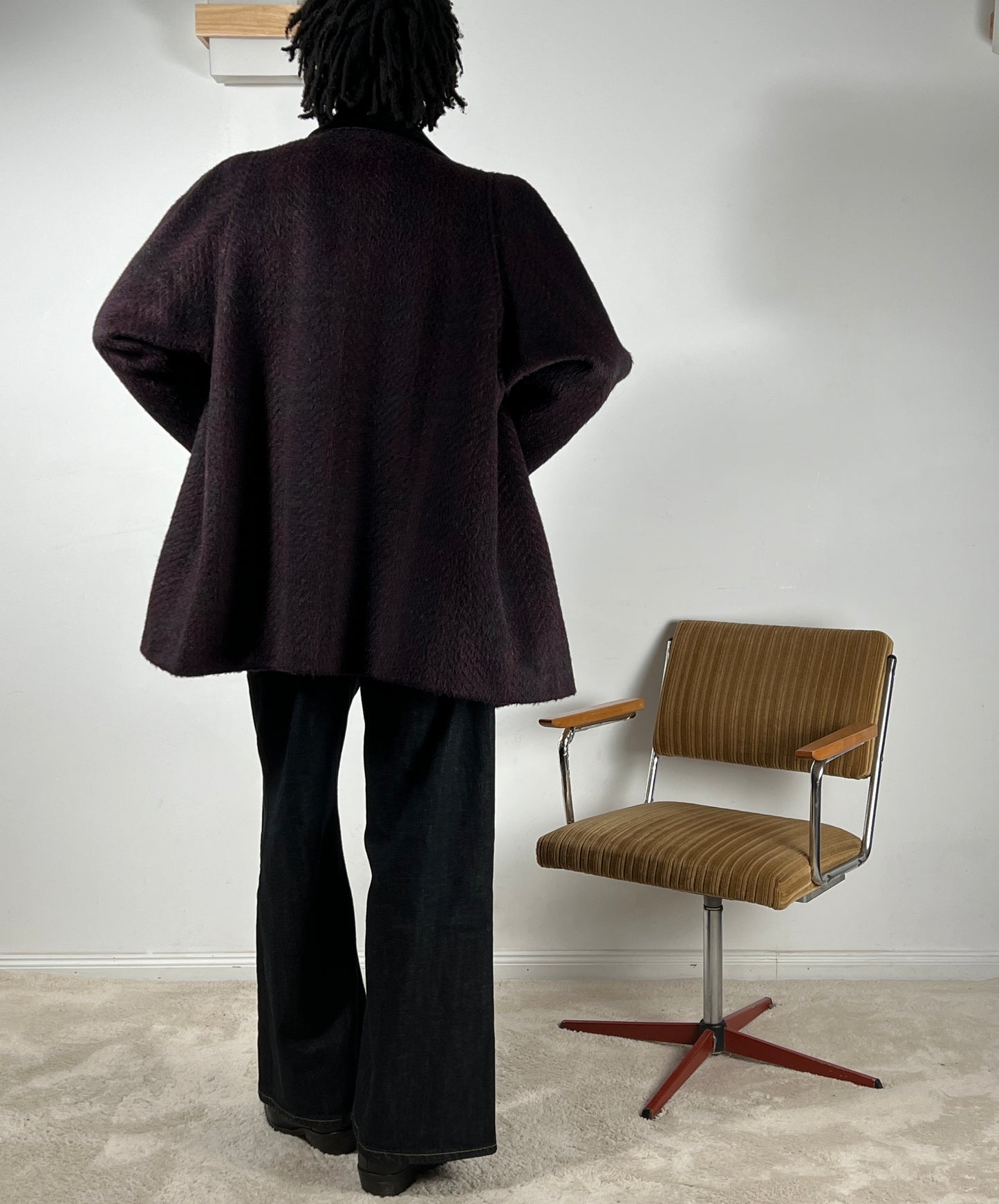 Vintage Lama Mohair-Wollmantel