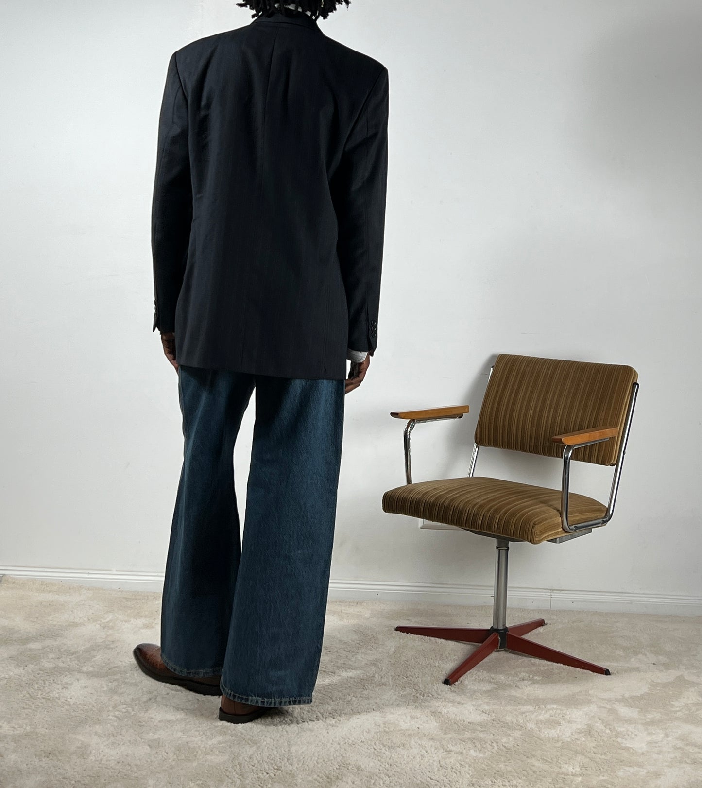 80s Grauer Zweireihiger