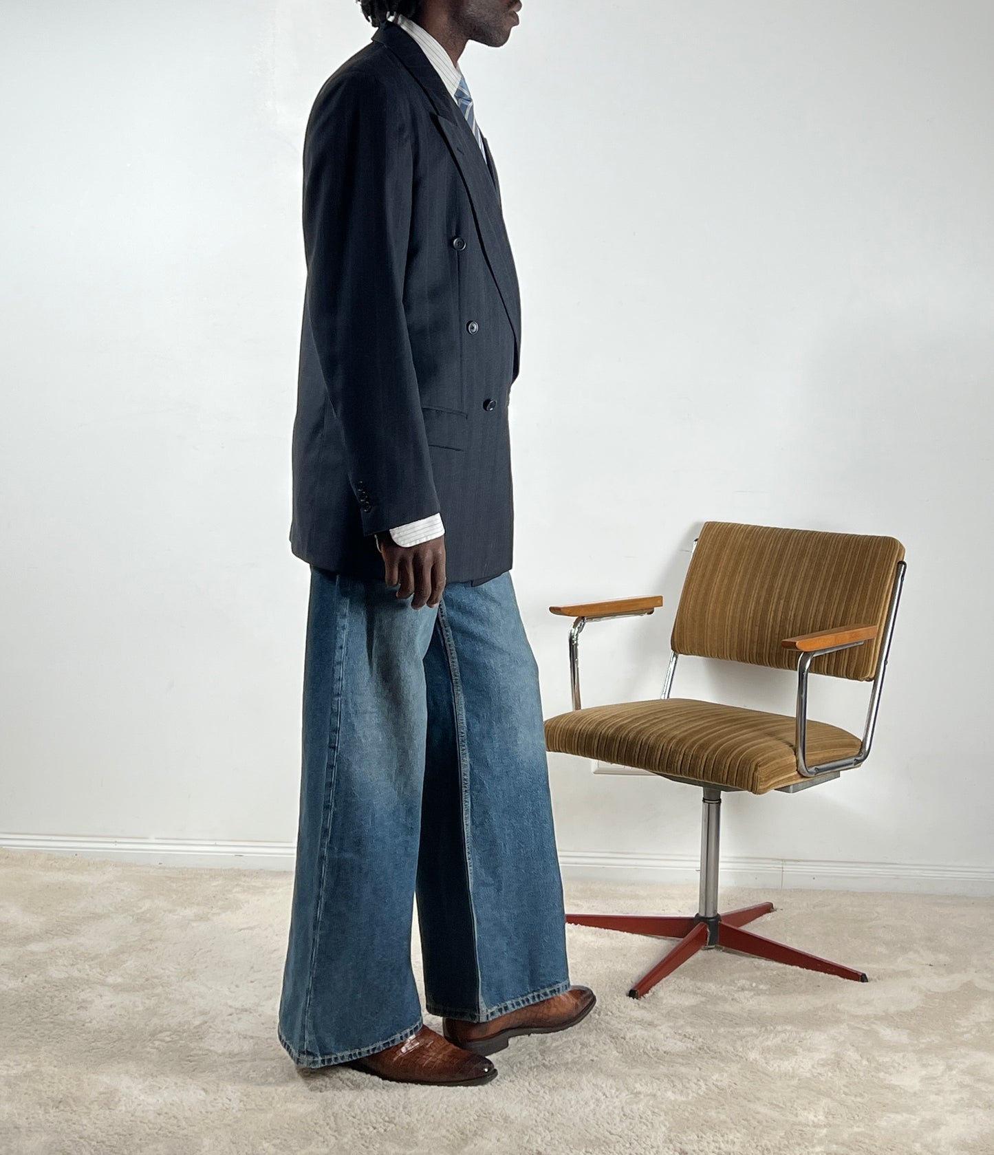 80s Grauer Zweireihiger