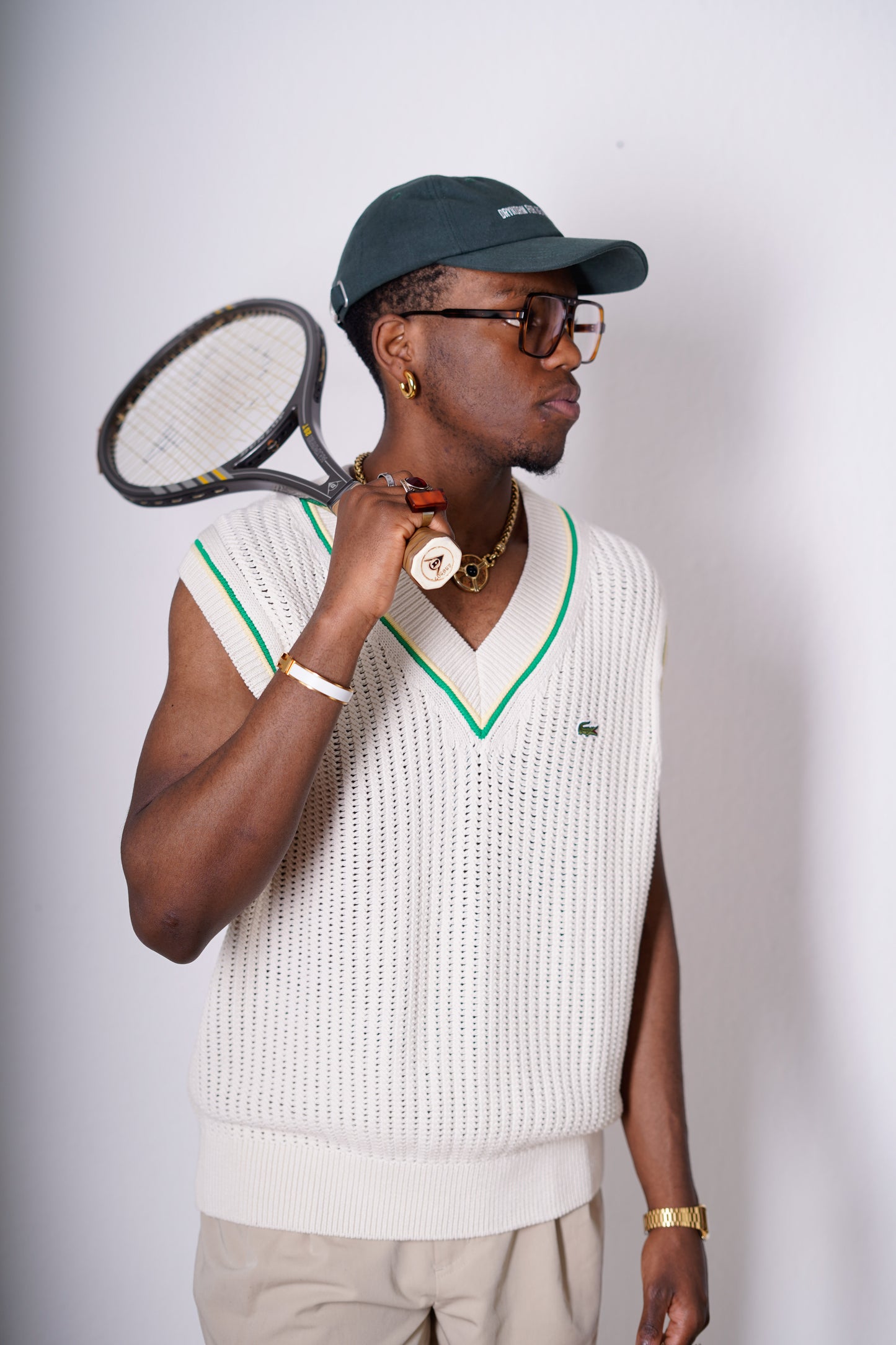 Lacoste V-Neck Vest Beige