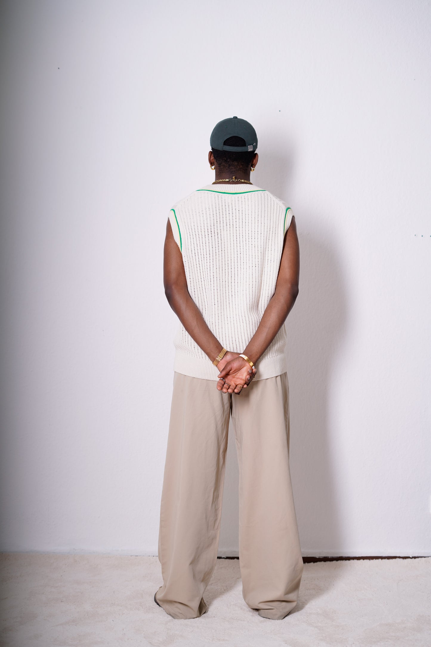 Lacoste V-Neck Vest Beige