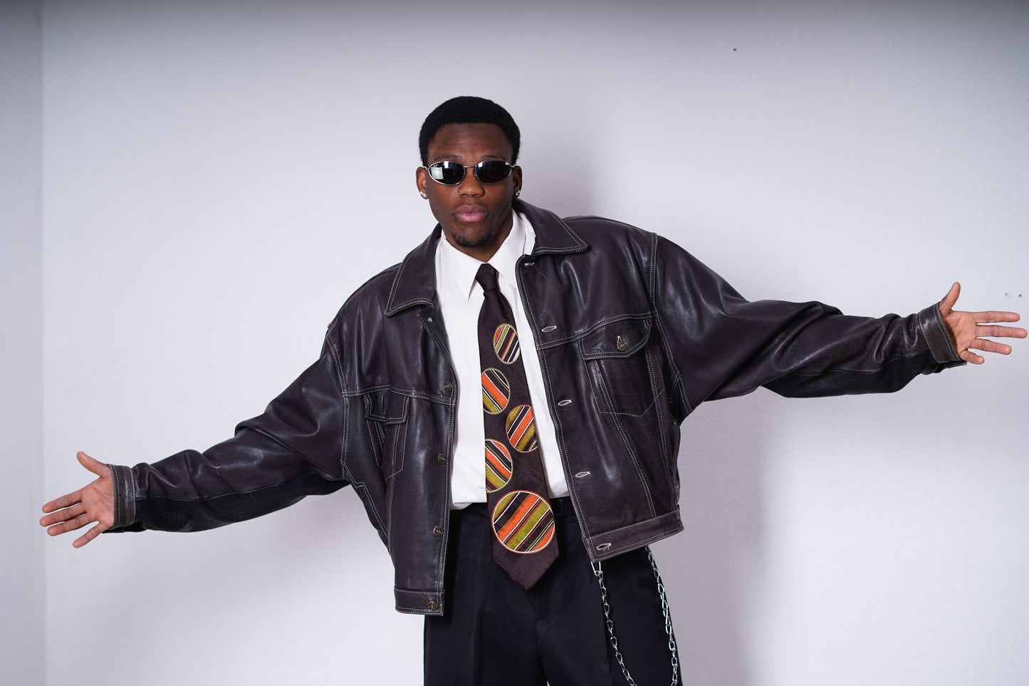 Vintage Cropped Lederjacke