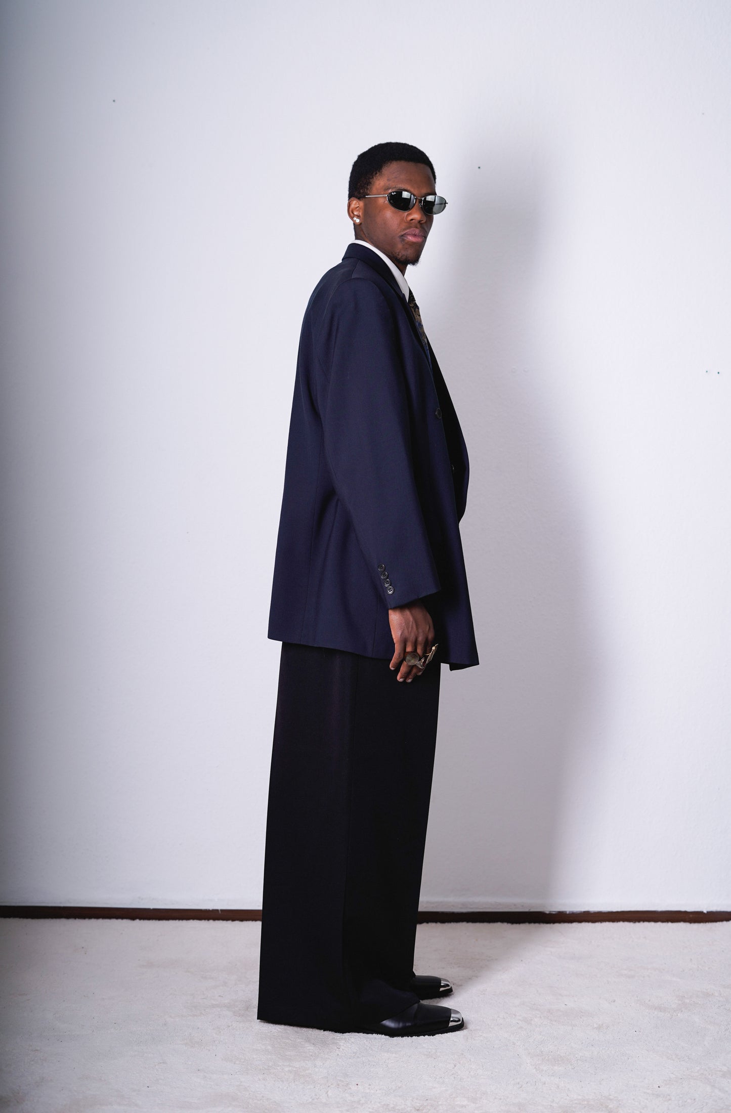 Oversized Vintage Blazer Marineblau