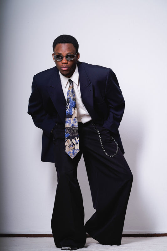 Oversized Vintage Blazer Marineblau