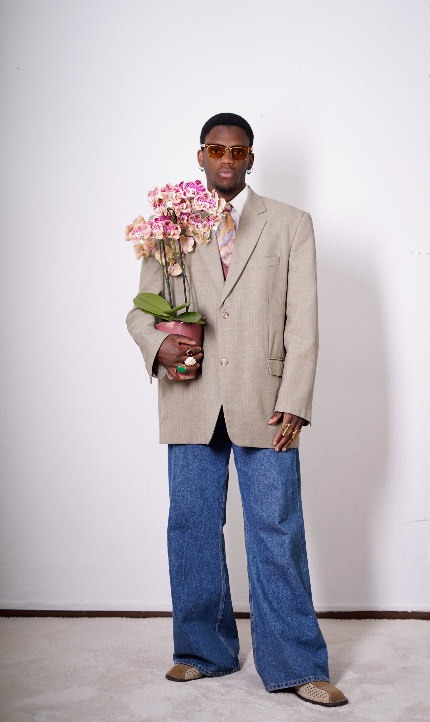 Vintage Blazer mit Nadelstreifenmuster