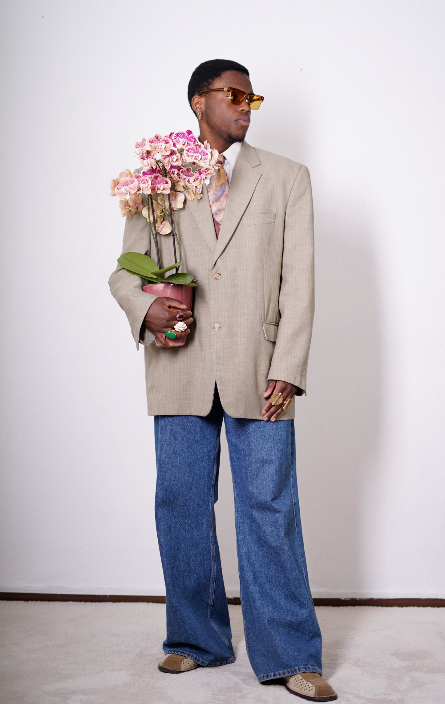 Vintage Blazer mit Nadelstreifenmuster