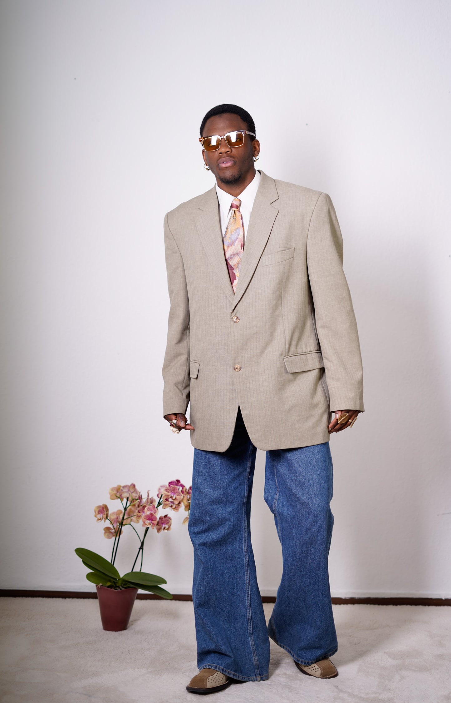 Vintage Blazer mit Nadelstreifenmuster