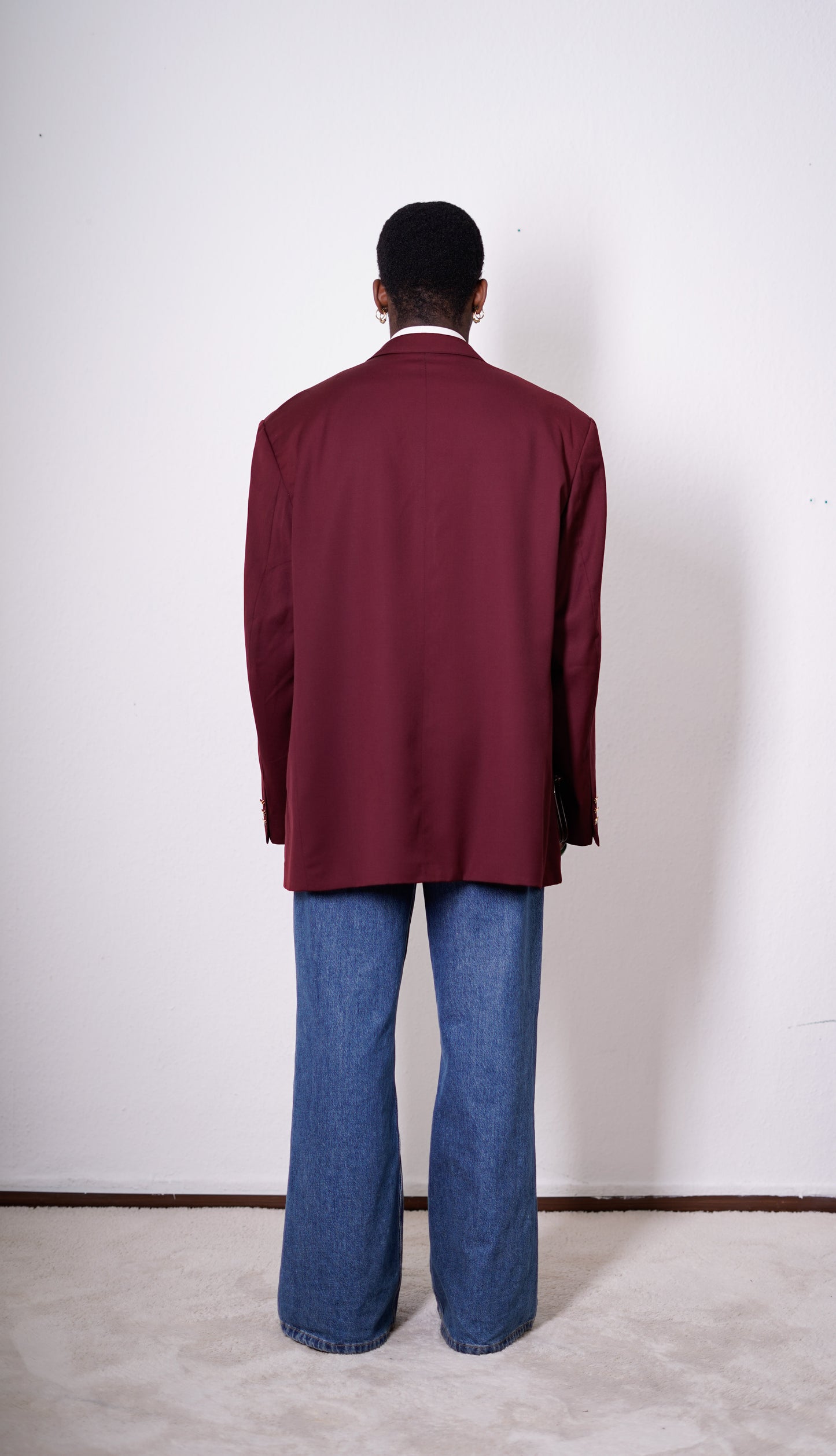 Oversized Blazer in Brodeauxrot