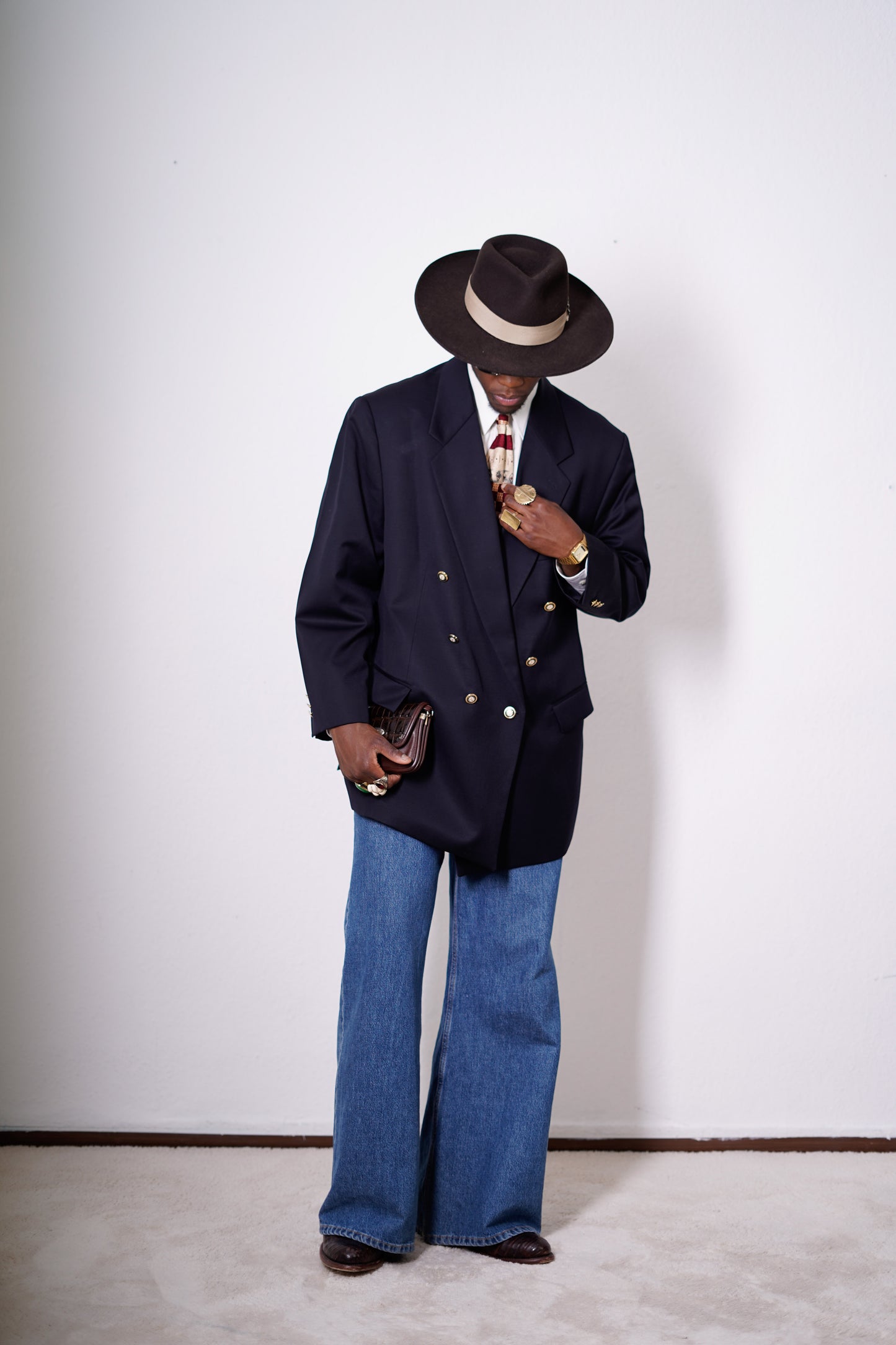 Oversized Blazer in Marineblau