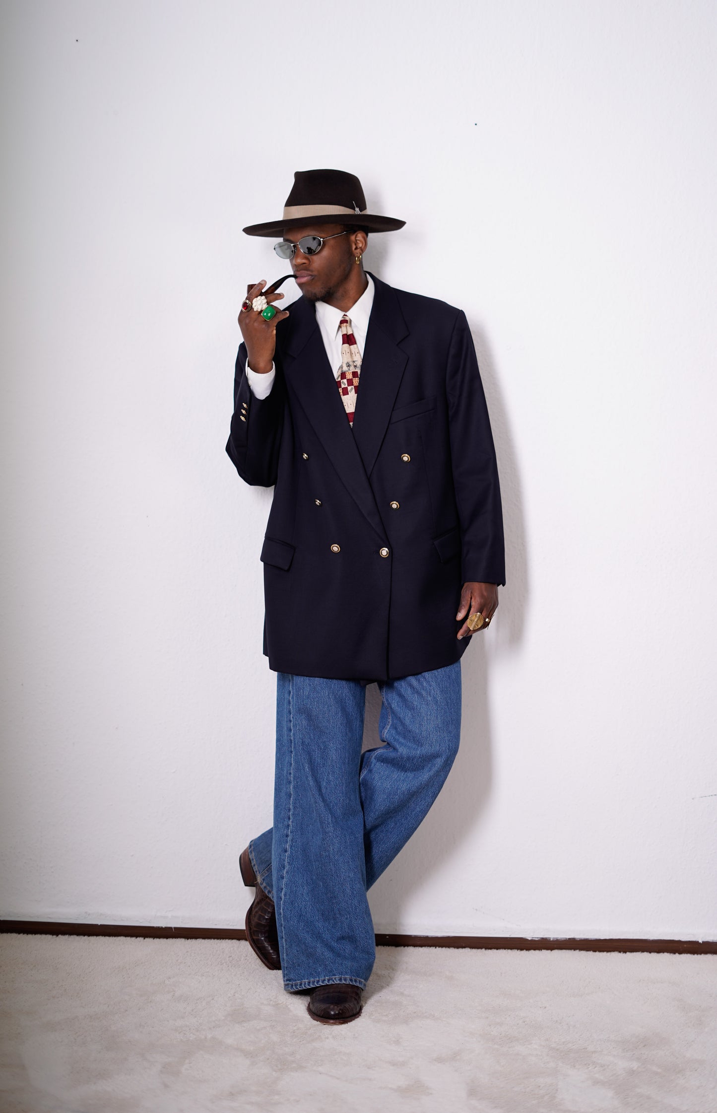 Oversized Blazer in Marineblau