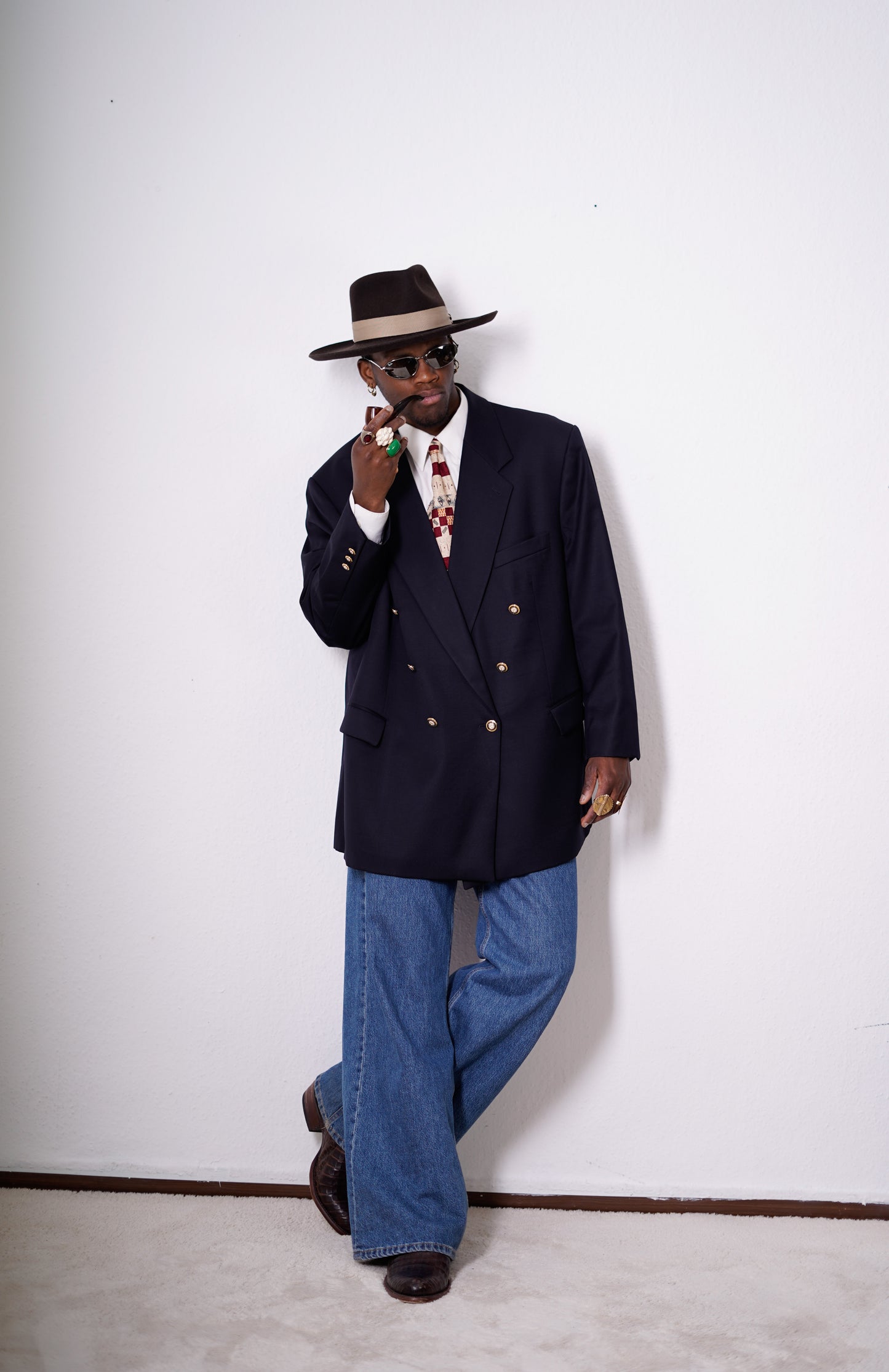 Oversized Blazer in Marineblau