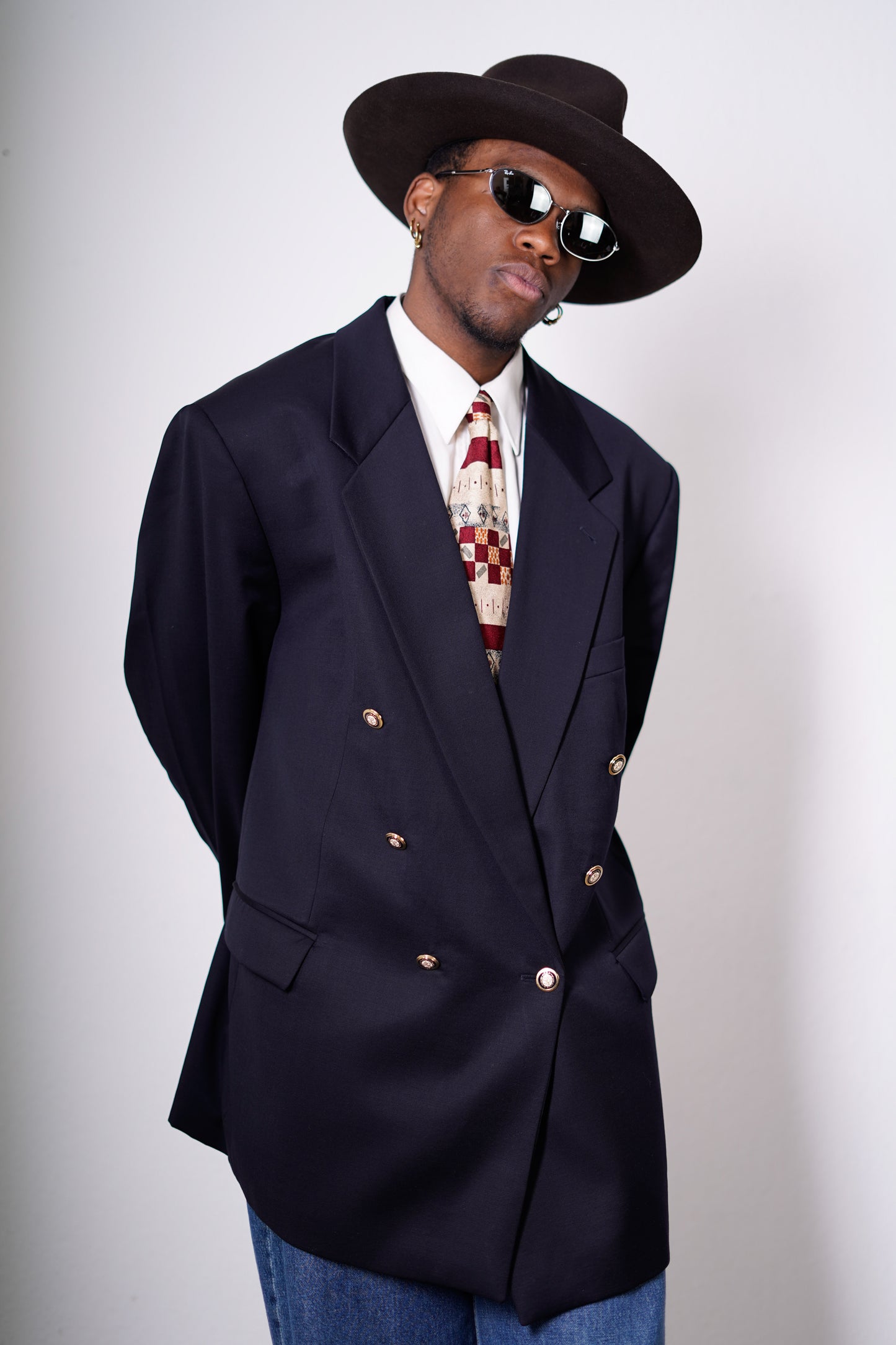 Oversized Blazer in Marineblau