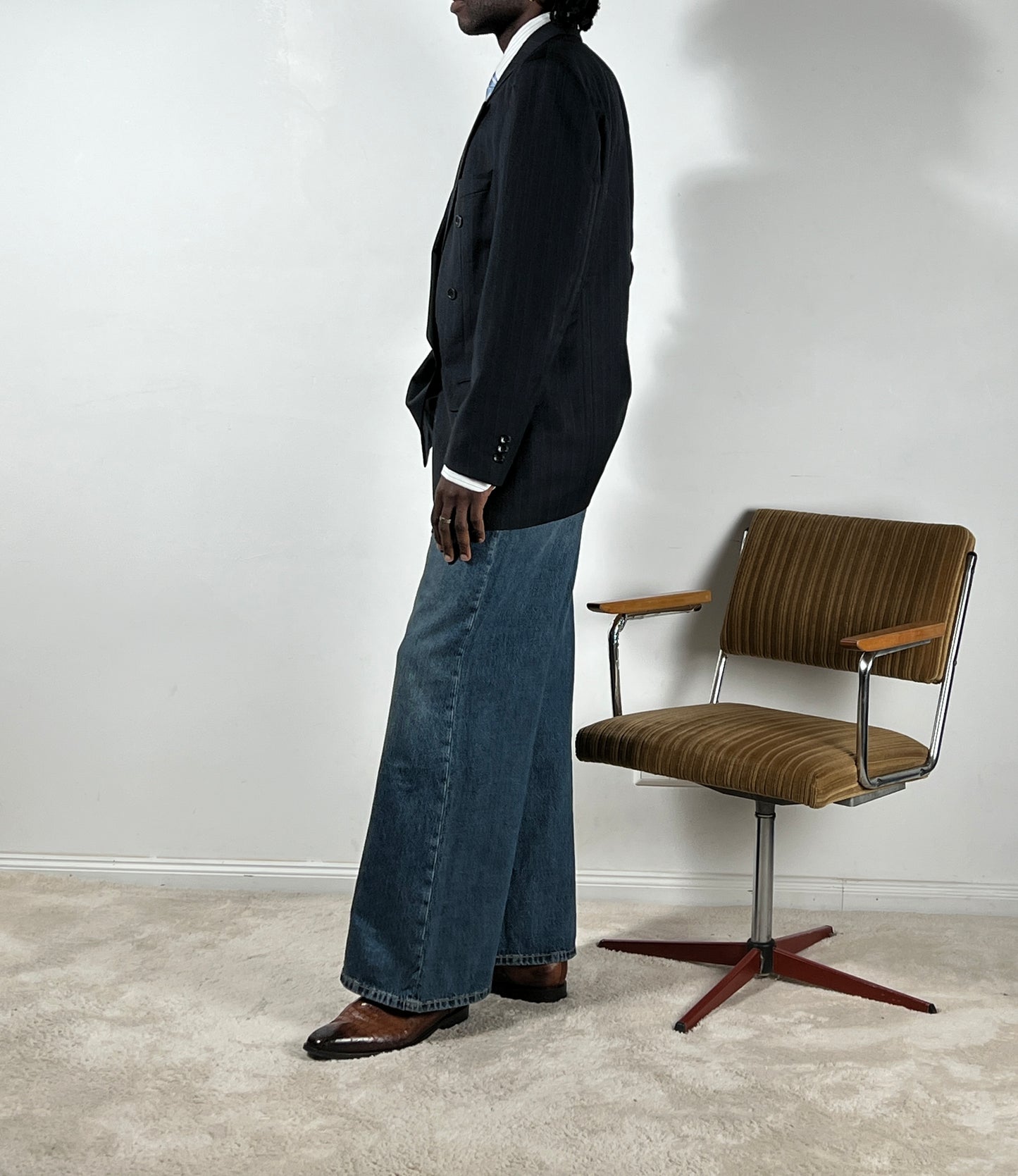 80s Grauer Zweireihiger